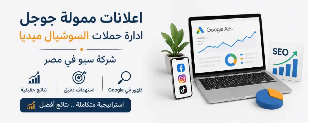 اعلانات ممولة جوجل - إدارة حملات السوشيال ميديا - شركة سيو في مصر